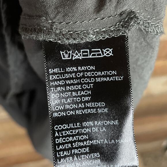 Silence + Noise High Low Long Sleeve Dress Solid Gray Size Small - Picture 5 of 8